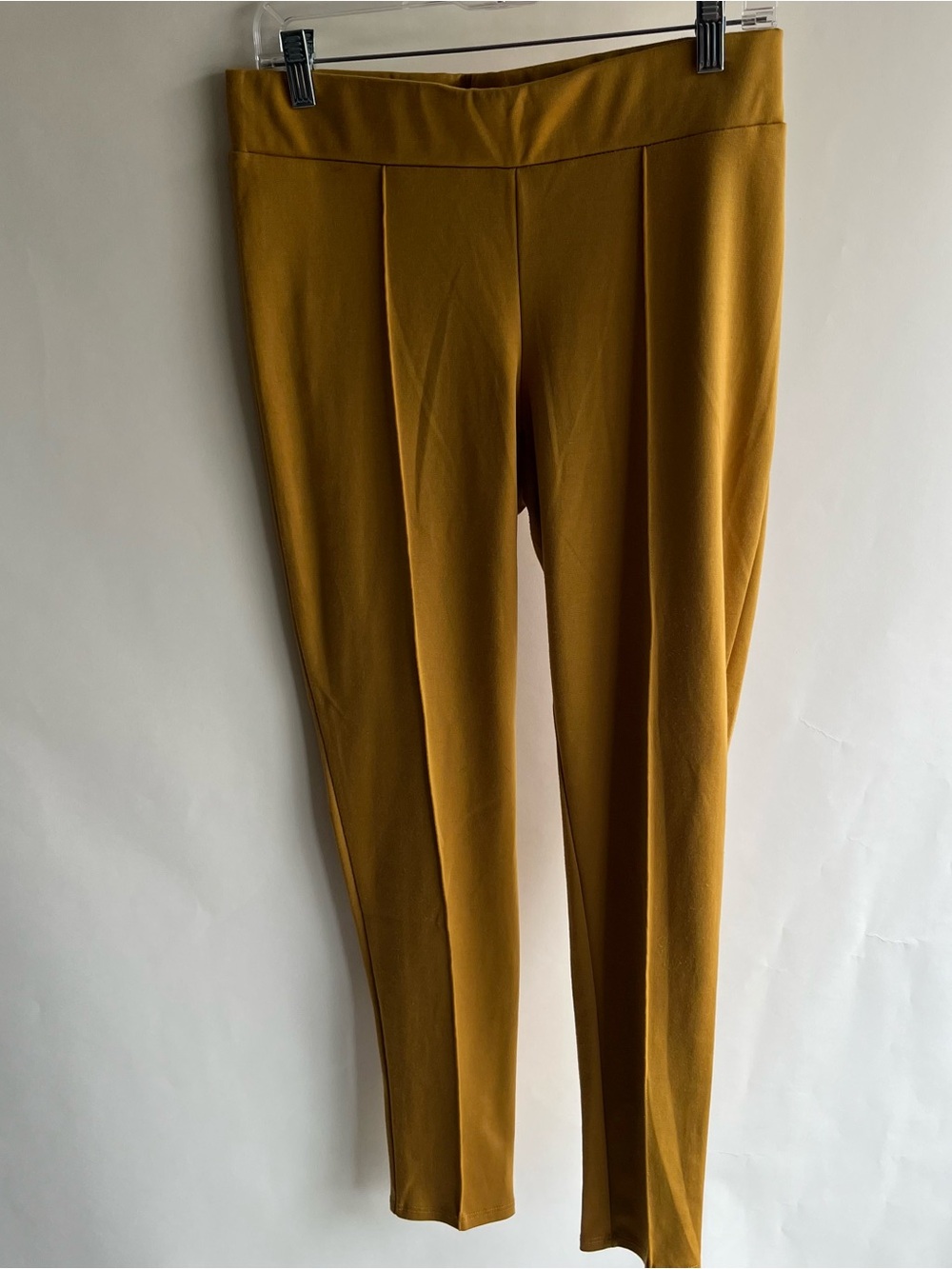 Sunny Leigh Pants Trousers Mustard Goldenrod Yellow Sz Med Stretch Legging EUC